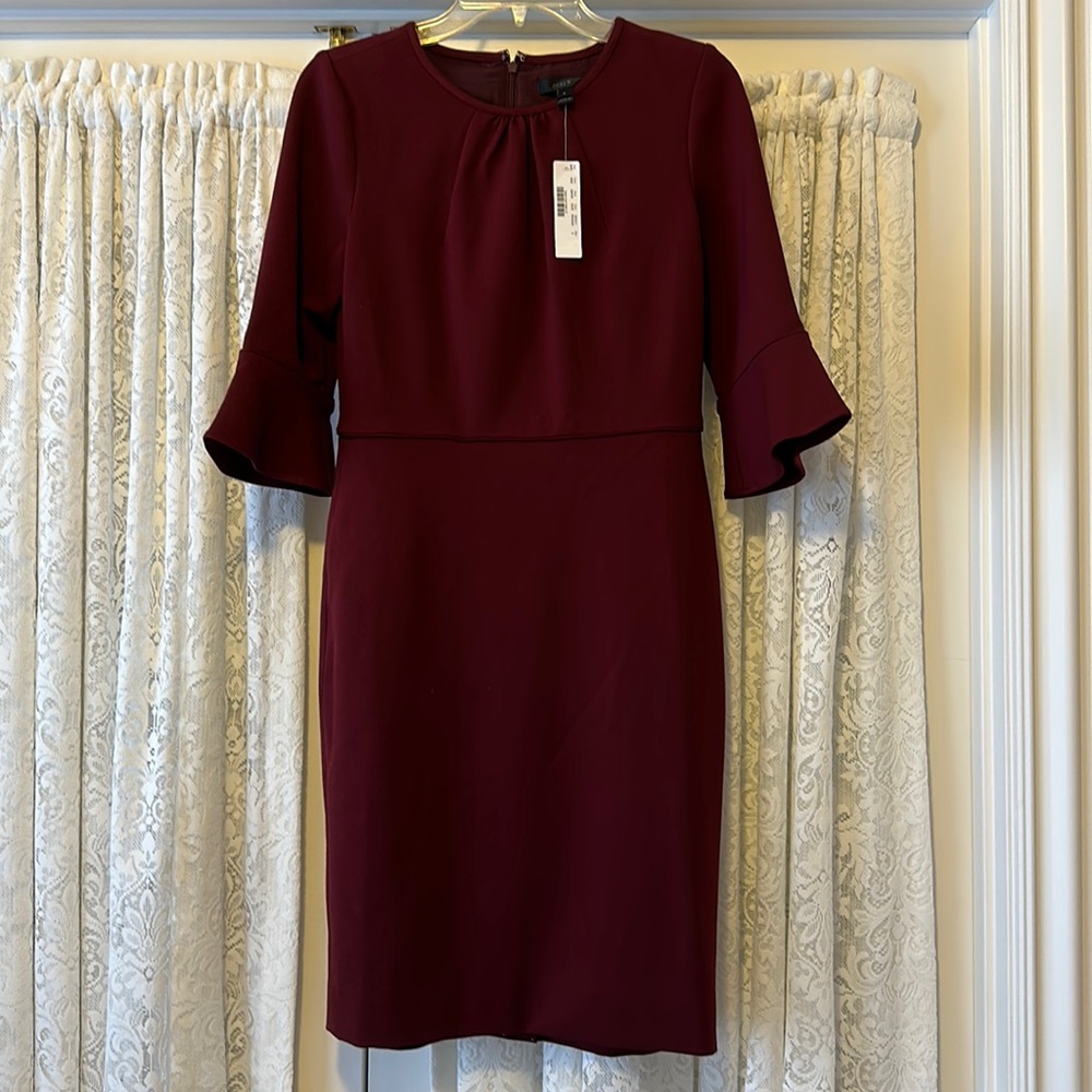 NWT J Crew maroon dress